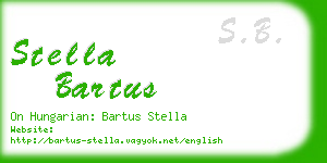 stella bartus business card